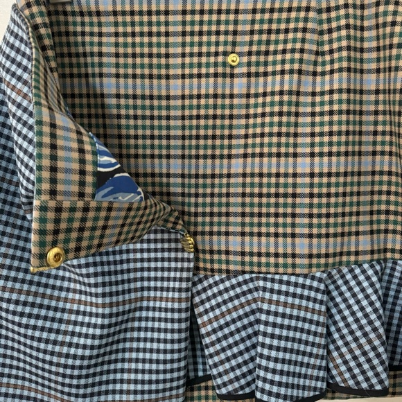 Brogger checkered mini skirt with hand buttons, large - Picture 15 of 16